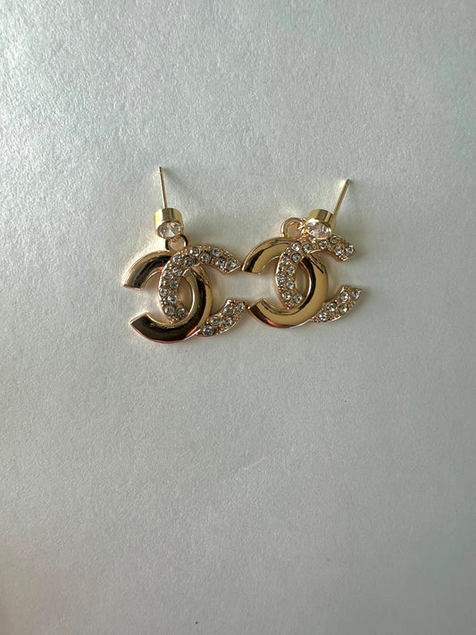 Refurbished Chanel CC Gold Earrings