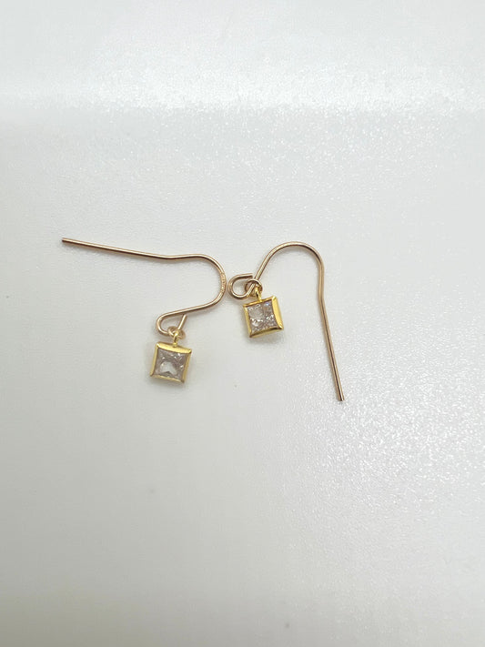 Pierced Square Earrings