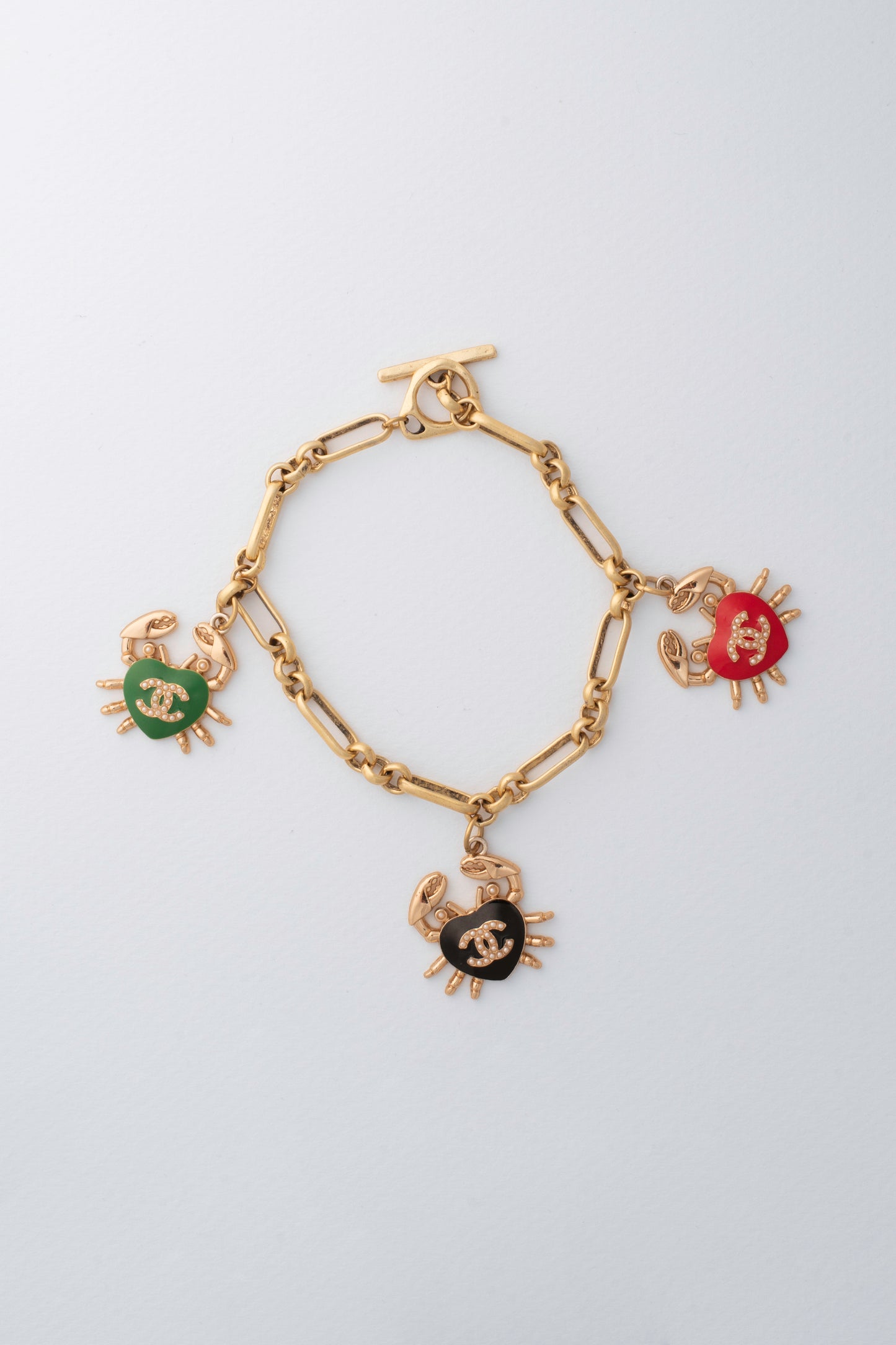Repurposed Chanel Crab Charm Bracelet