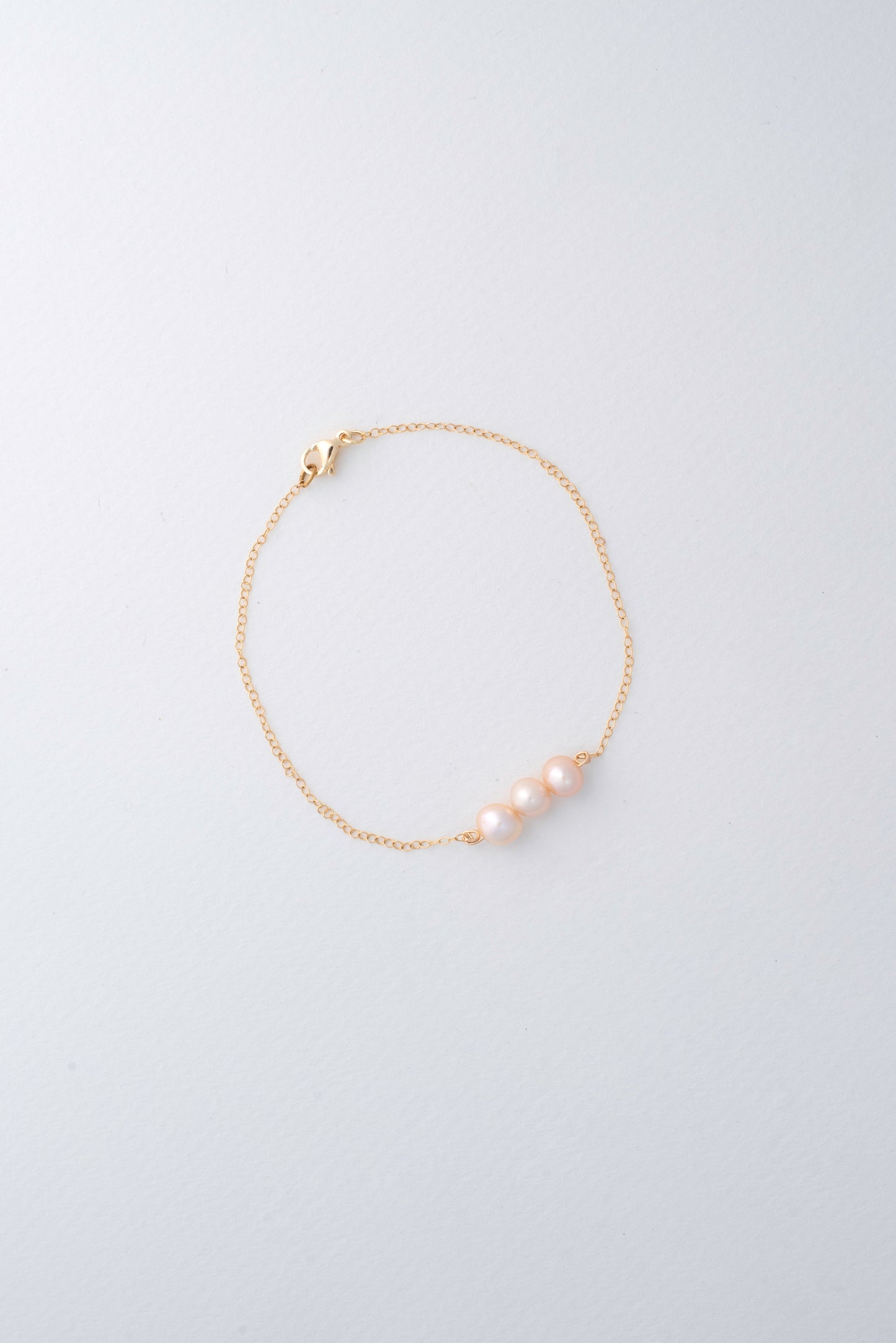Dainty Three Pearl Bracelet