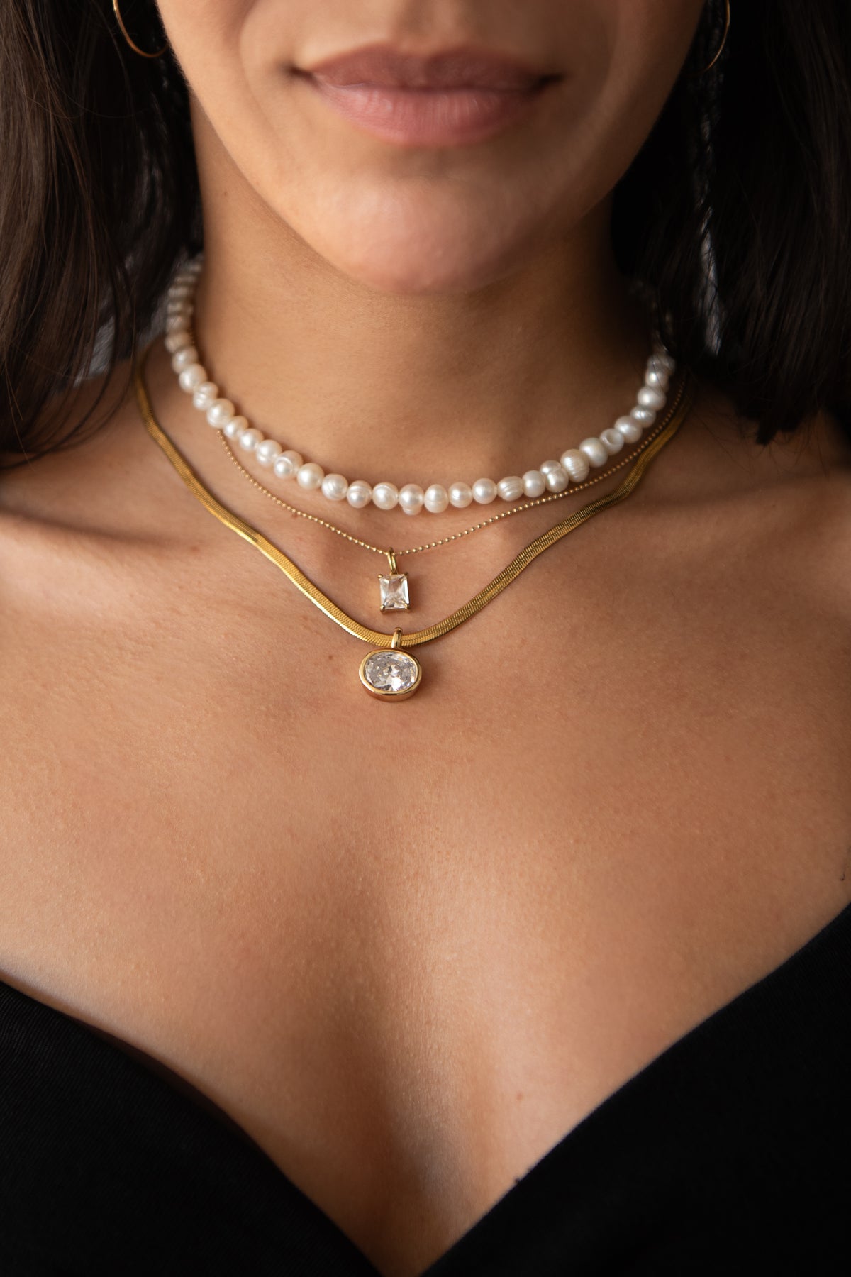 Emerald Cut Necklace