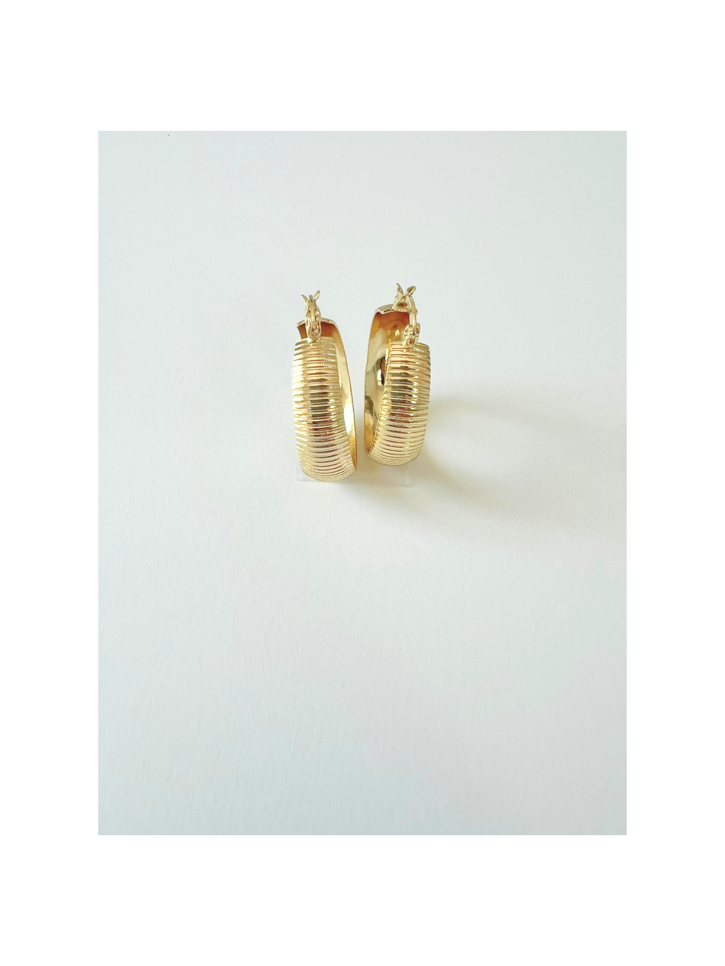 Straight Lux Cut Hoop Earrings