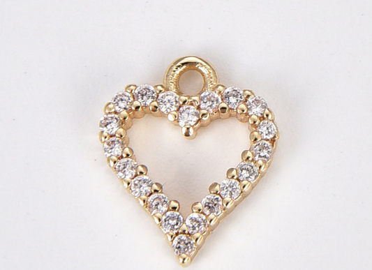 Small Pave Heart Charm image 0