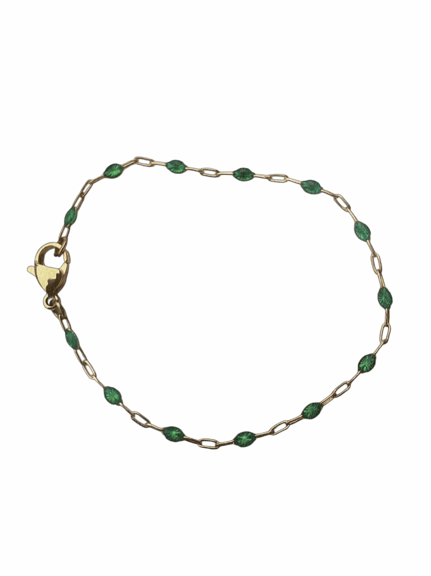 Dainty Beaded Enamel Satellite Chain Bracelet image 0