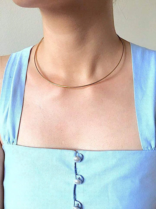 14k Gold Filled Choker Necklace image 1