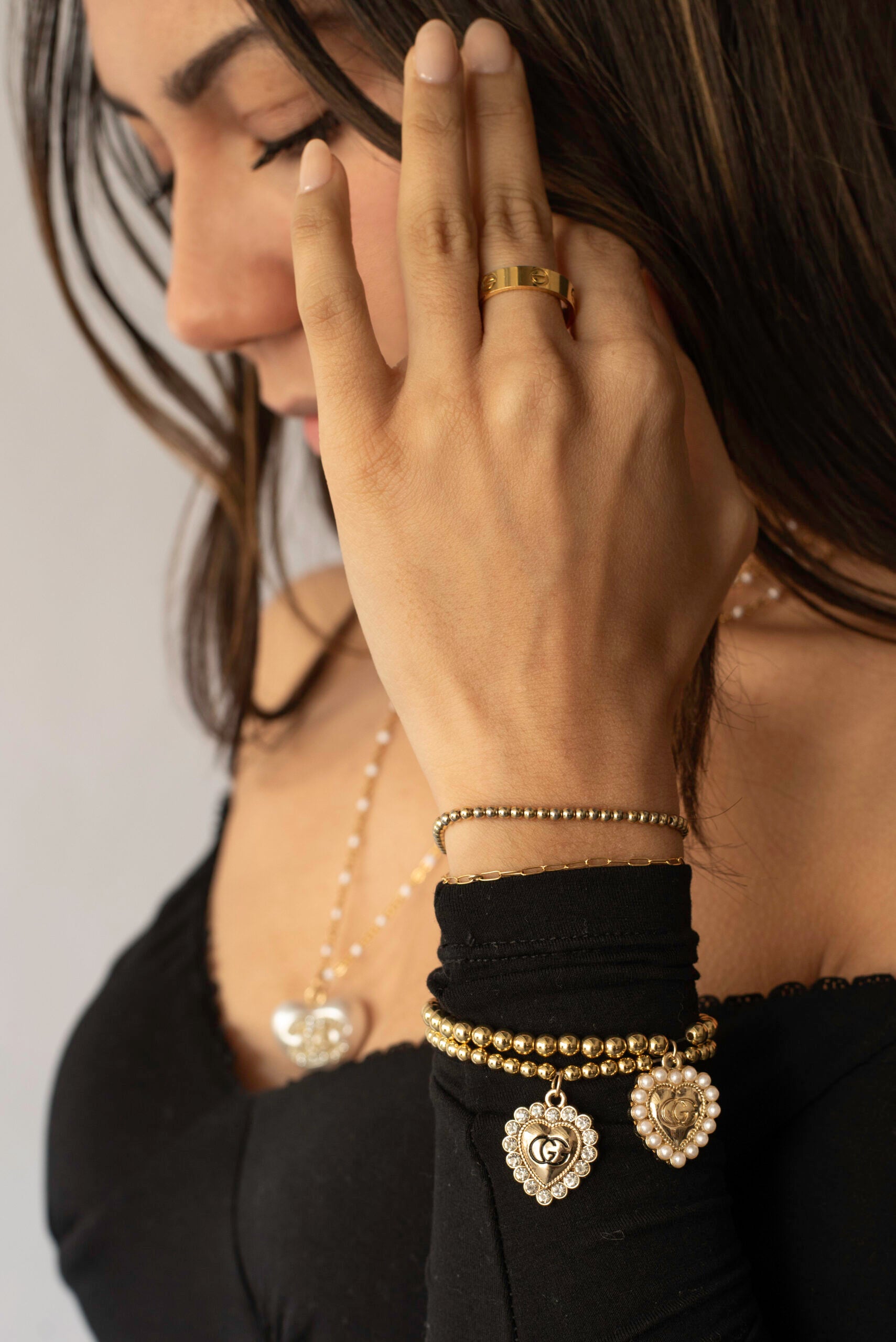 Dior Stretch Gold Bead Bracelet image 0