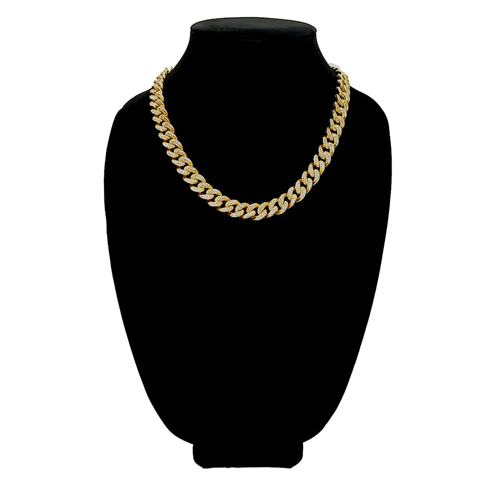Gold PVD Cubic Zirconia Cuban Chain image 0