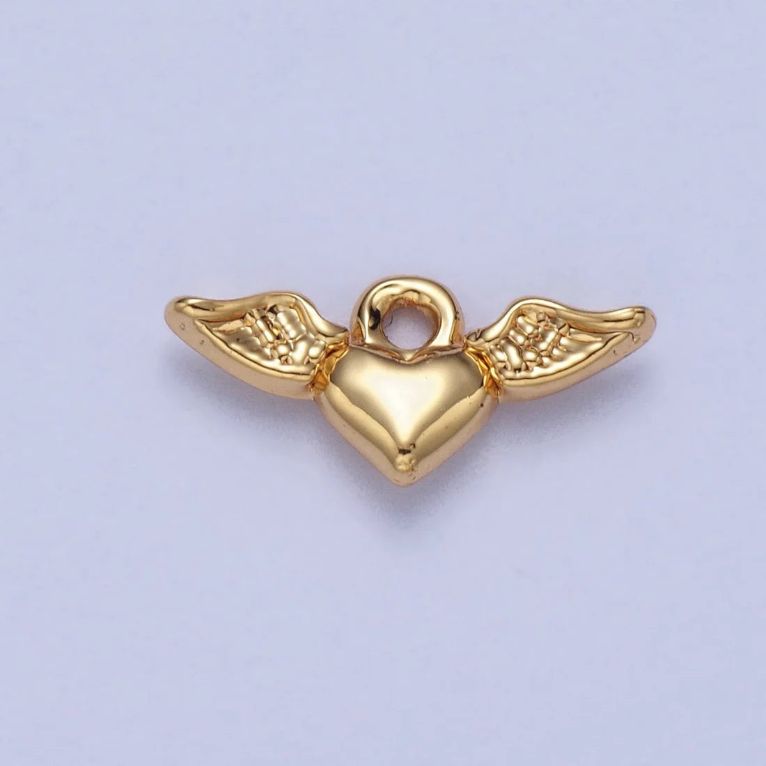 Mini Flying Angel Winged Heart Charm image 0