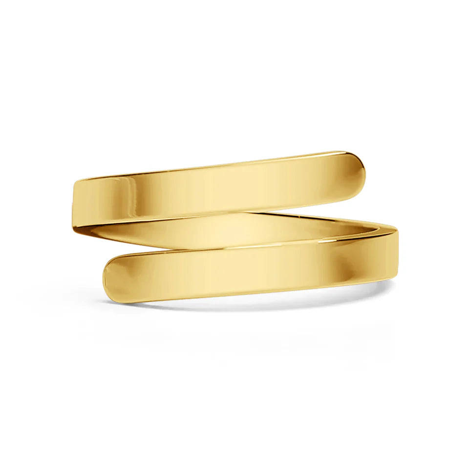 18K Gold Stainless Steel Wrap Ring image 1