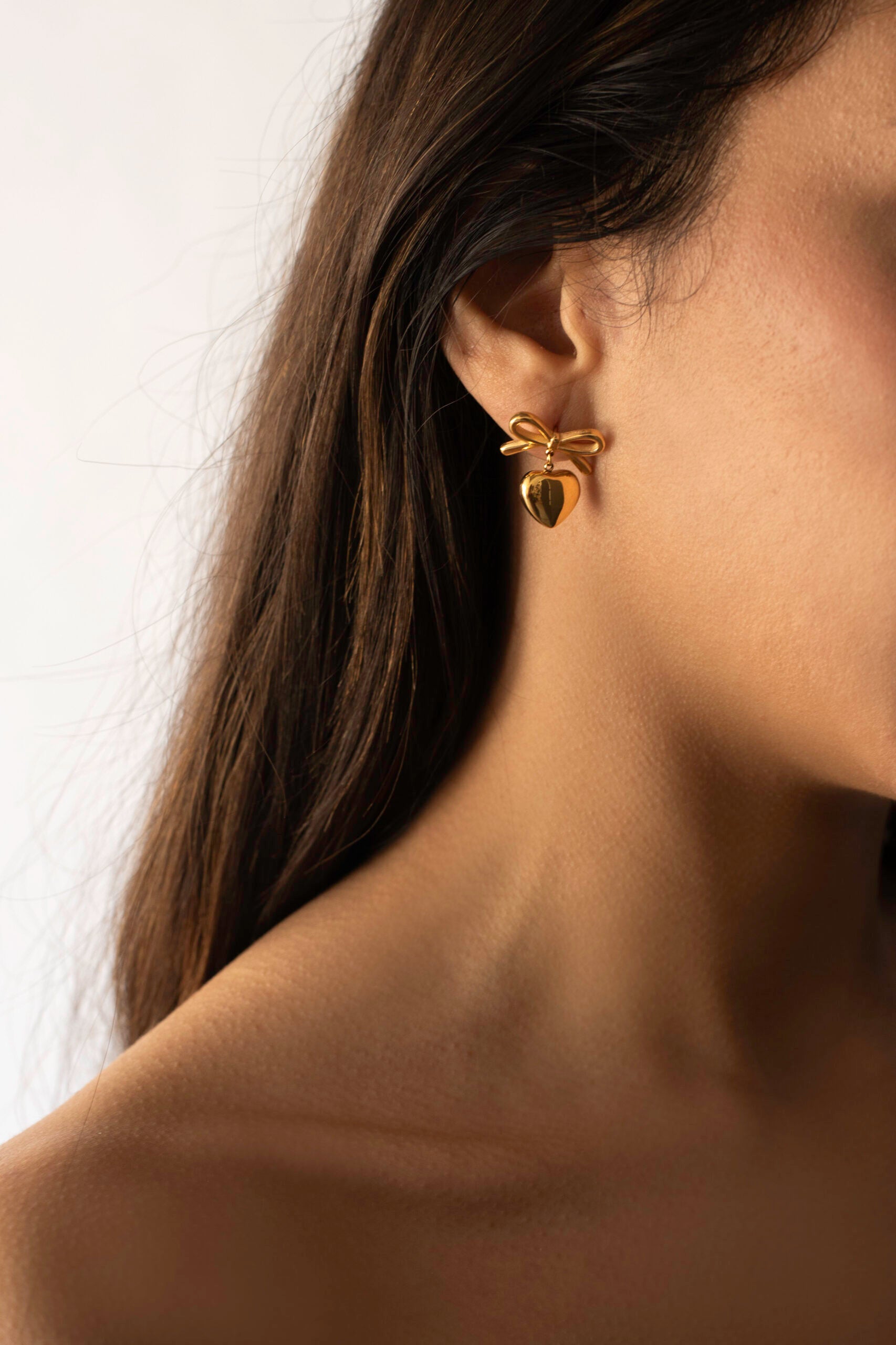 Bow and Heart Earrings image 0