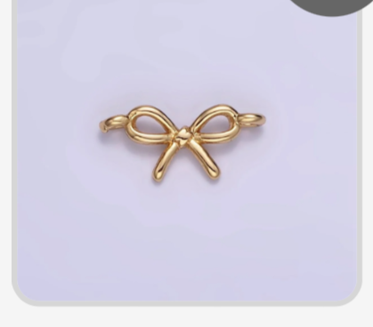 11mm Mini Bow Ribbon CZ Connector image 0