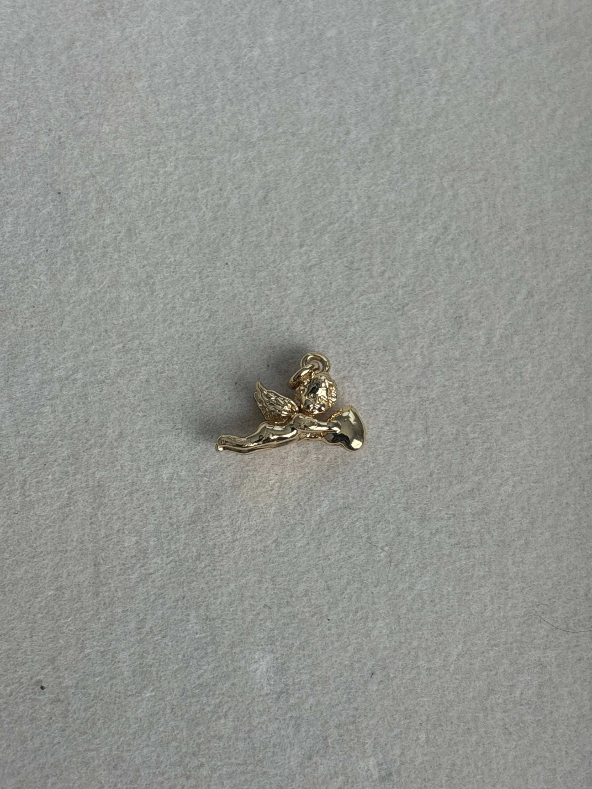 Cherub Baby Angel Heart Puffed Mini Charm image 0