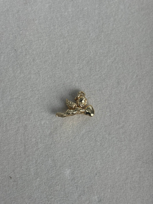 Cherub Baby Angel Heart Puffed Mini Charm image 0