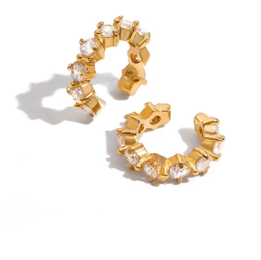 18K Gold filled CZ Earcuff