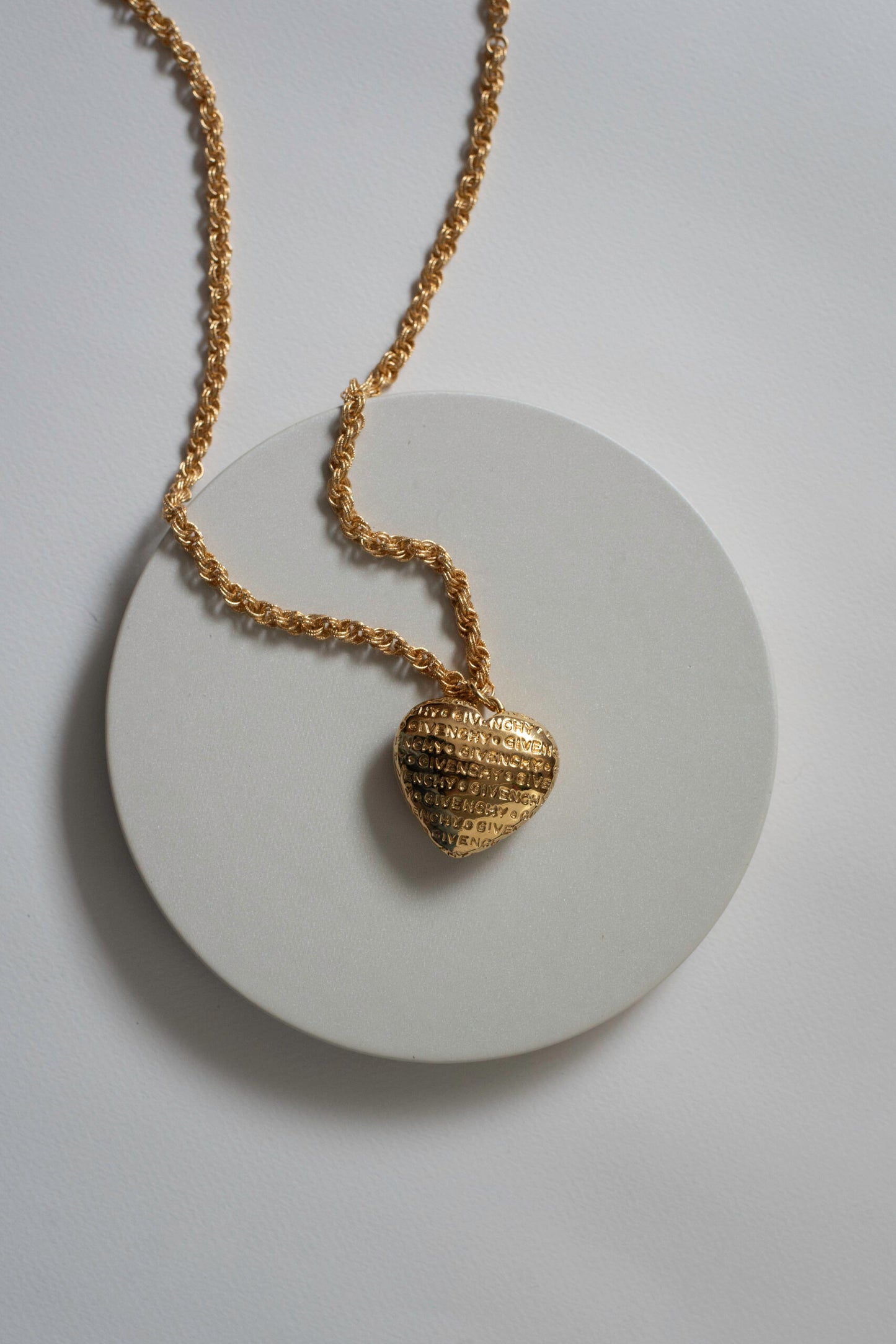 Vintage Givenchy Puffy Heart Necklace image 0