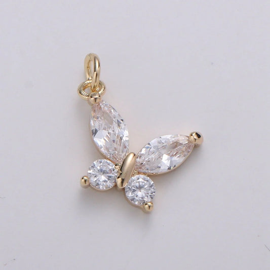 Pearl Cut Butterfly Charm image 0