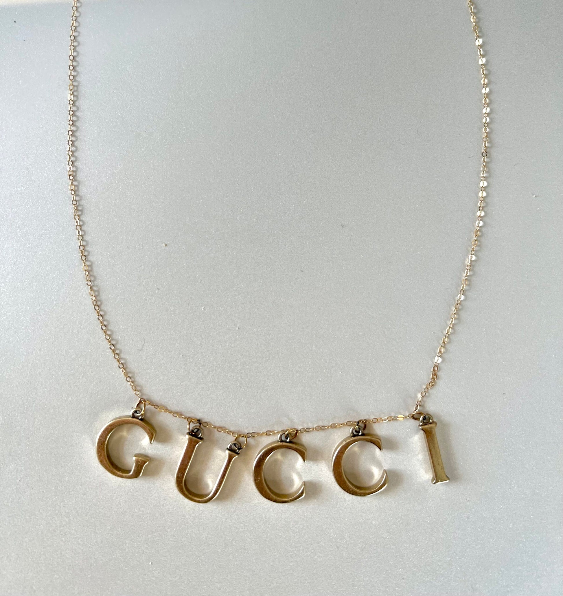 Repurposed Gucci Letter Necklace image 0