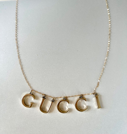 Repurposed Gucci Letter Necklace image 0