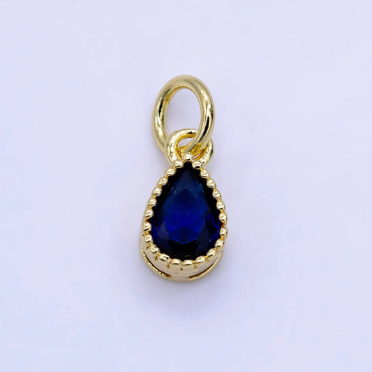 Tiny Blue Dot Charm image 0