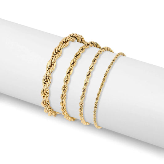 18k Gold Rope Chain Bracelet image 0