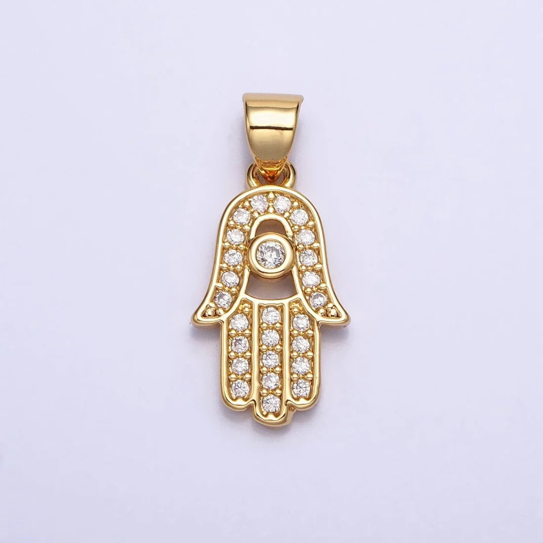 Protection Hamsa Hand Evil Eye Pendant image 0