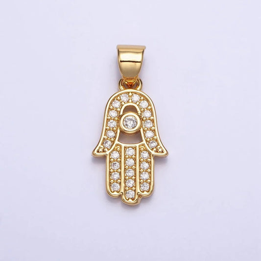 Protection Hamsa Hand Evil Eye Pendant image 0