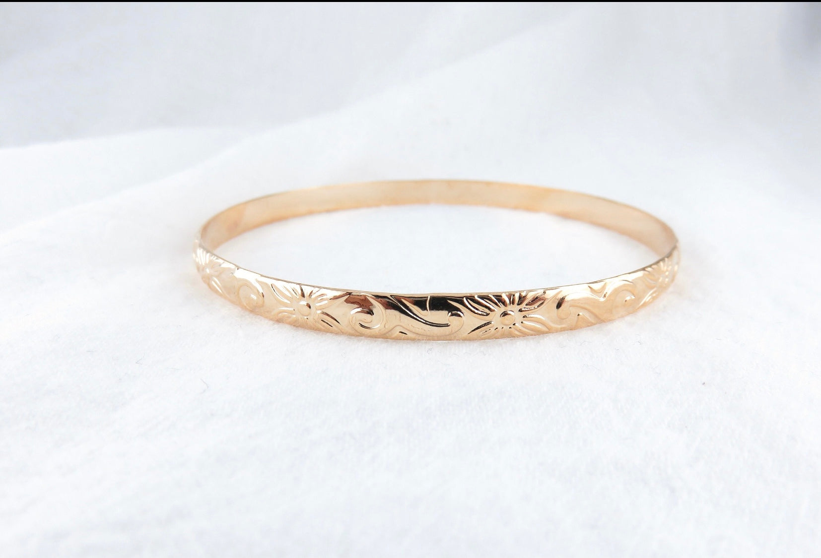 Gold Hawaiian Bangle Bracelet image 0
