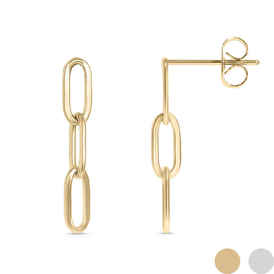 Gold Stainless Steel Paperclip Earrings image 0