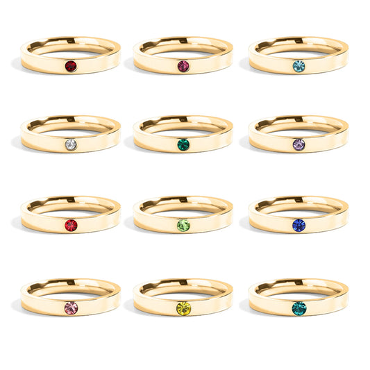 Birthstone Engravable Stacking Ring image 0