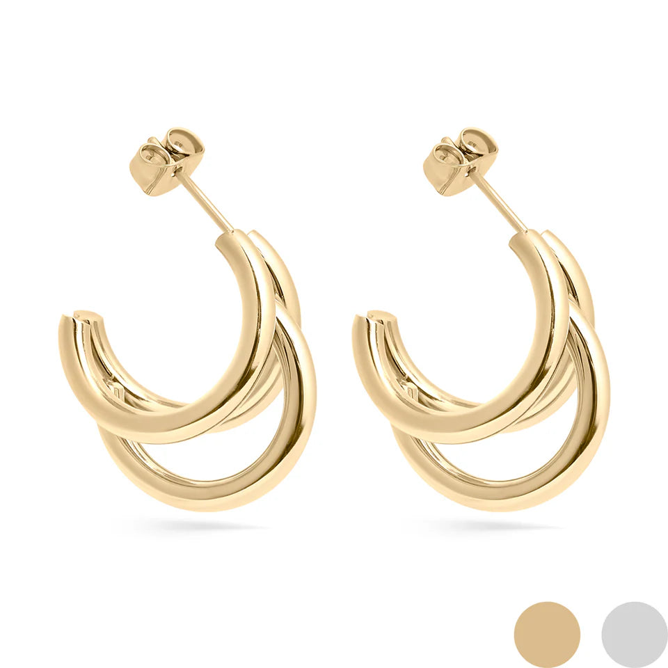 Gold Statement Huggie Hoops image 0